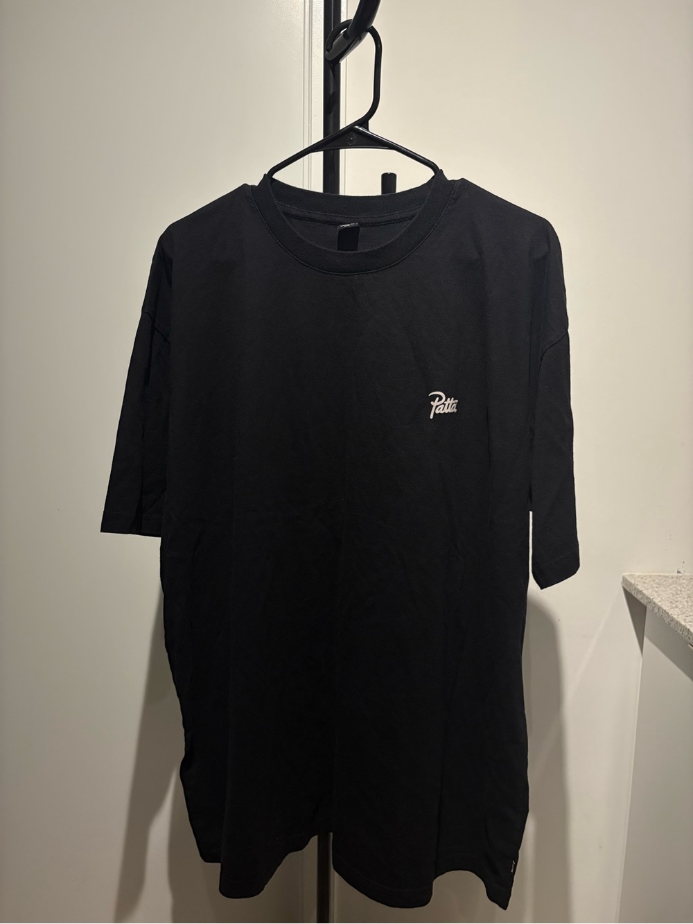 Patta Black Short Sleeve Tee with Small Chest Logo